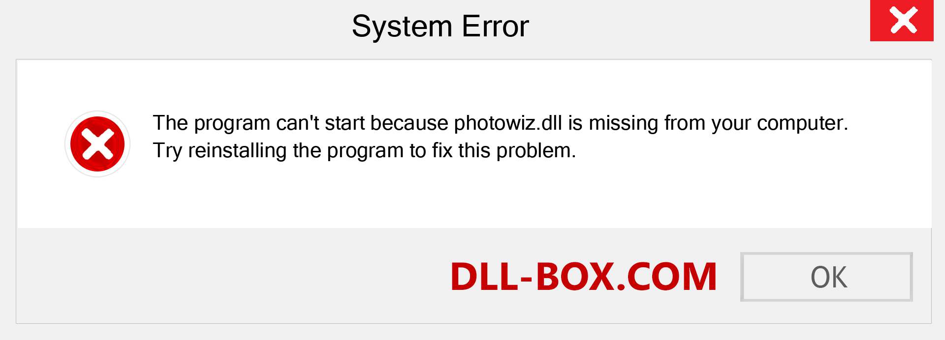  photowiz.dll file is missing?. Download for Windows 7, 8, 10 - Fix  photowiz dll Missing Error on Windows, photos, images